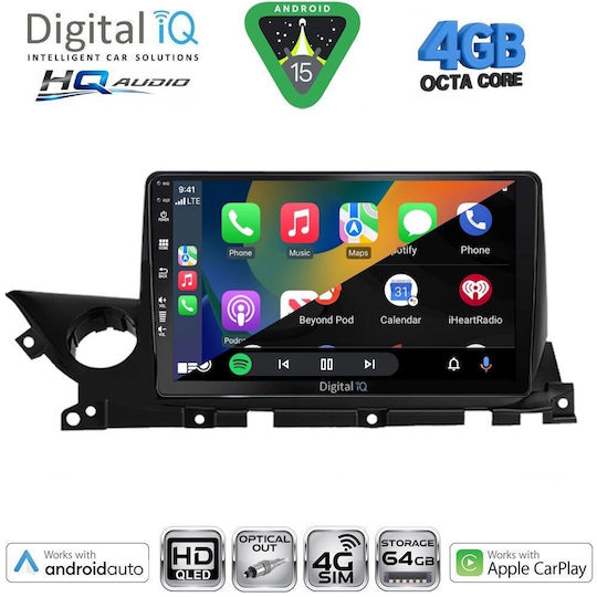 Digital IQ Car Audio System for Mazda 6 2021 with Touch Screen 9" Bluetooth USB Wi-Fi GPS Apple CarPlay Android Auto