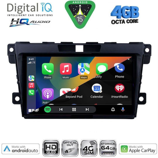 Digital IQ Car Audio System for Mazda CX-7 2006-2012 (Bluetooth/USB/WiFi/GPS/Apple CarPlay/Android Auto) with 9" Touch Screen