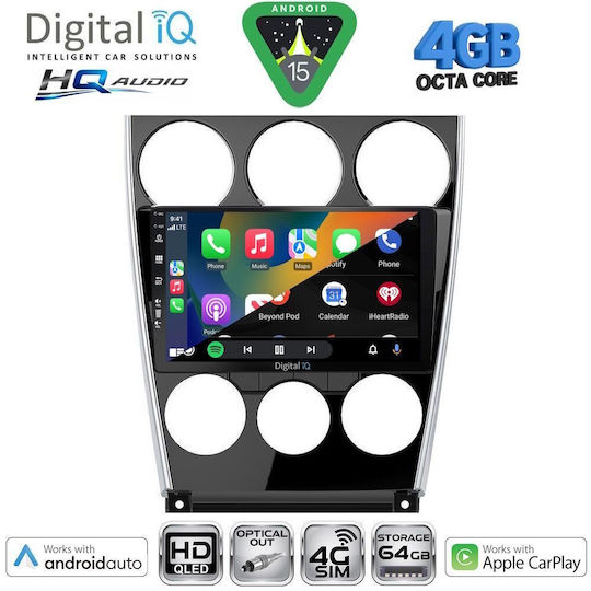 Digital IQ Автомобилна Аудио Система за Mazda 5 2004-2010 (Bluetooth/USB/Wi-Fi/GPS/Apple CarPlay/Android Auto) с Touch Screen 9"