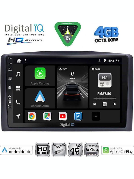 Digital IQ Car Audio System for Mercedes-Benz Vito / Viano 2003-2007 (Bluetooth/USB/WiFi/GPS/Apple CarPlay/Android Auto) with 10" Touch Screen