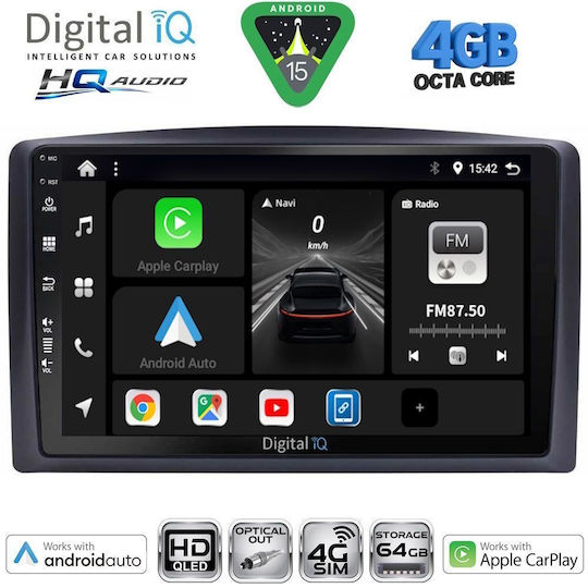 Digital IQ Автомобилна Аудио Система за Mercedes-Benz Vito / Viano 2003-2007 (Bluetooth/USB/Wi-Fi/GPS/Apple CarPlay/Android Auto) с Touch Screen 10"