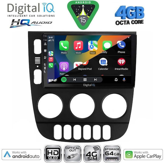Digital IQ Ηχοσύστημα Αυτοκινήτου για Mercedes-Benz ML 2002-2005 (Bluetooth/USB/WiFi/GPS/Apple-Carplay/Android-Auto) με Οθόνη Αφής 9"