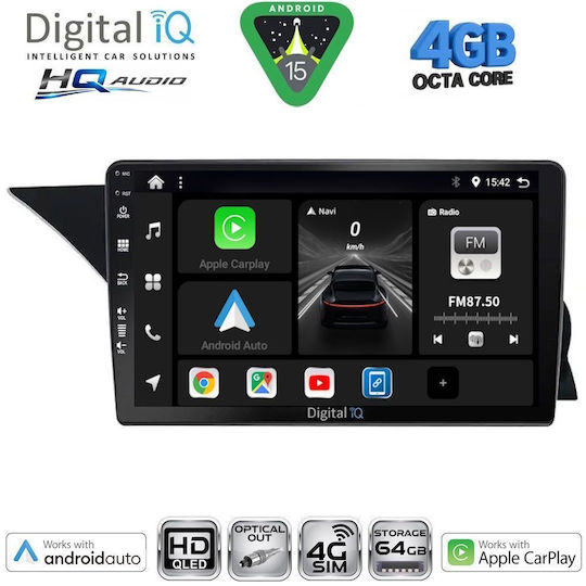 Digital IQ Car Audio System for Mercedes-Benz E Class 2012-2014 (Bluetooth/USB/WiFi/GPS/Apple CarPlay/Android Auto) with 10" Touch Screen