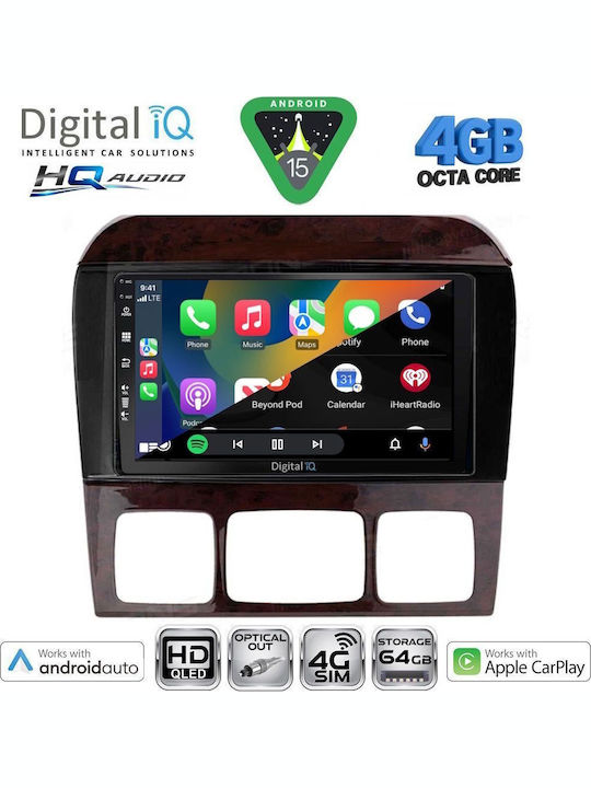 Digital IQ Car Audio System for Mercedes-Benz S Class 1998-2005 Bluetooth USB WiFi GPS Apple CarPlay Android Auto with 9" Touch Screen