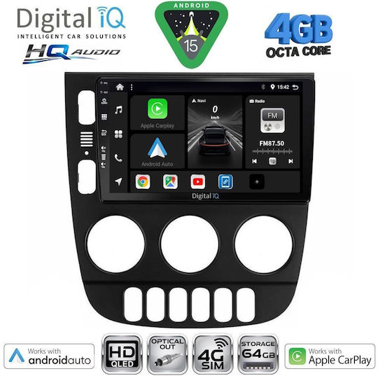 Digital IQ Car Audio System for Mercedes-Benz E Class 2012-2014 (Bluetooth/USB/WiFi/GPS/Apple CarPlay/Android Auto) with 10" Touch Screen