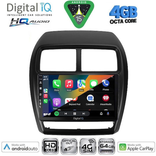 Digital IQ Car Audio System for Peugeot 4008 Mitsubishi Asx 2009 with Touch Screen 10" Digital IQ BXK 19430 CPAA Bluetooth USB WiFi GPS Apple CarPlay Android Auto
