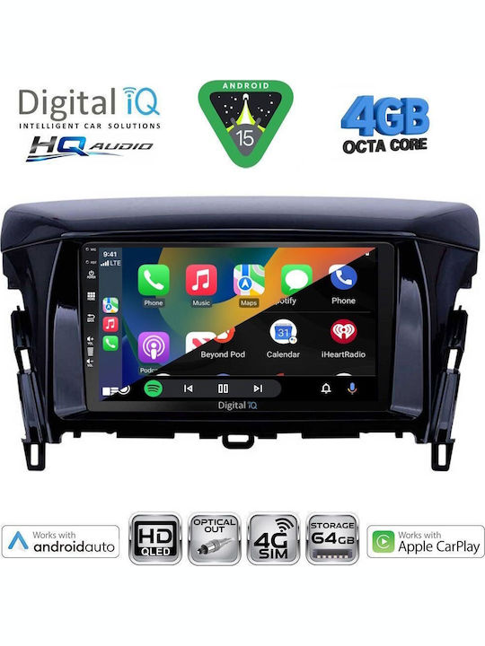 Digital IQ Car Audio System for Peugeot 4008 Mitsubishi Asx 2009 with Touch Screen 10" Digital IQ BXK 19430 CPAA Bluetooth USB WiFi GPS Apple CarPlay Android Auto