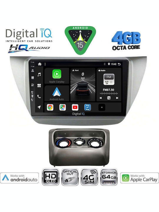 Digital IQ Car Audio System for Peugeot 4008 Mitsubishi Asx 2009 with Touch Screen 10" Digital IQ BXK 19430 CPAA Bluetooth USB WiFi GPS Apple CarPlay Android Auto
