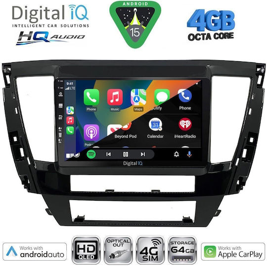 Digital IQ Car Audio System for Mitsubishi Pajero 2020 with Touch Screen 9" Digital IQ BXK 19447S_CPAA Bluetooth USB Wi-Fi GPS Apple CarPlay Android Auto