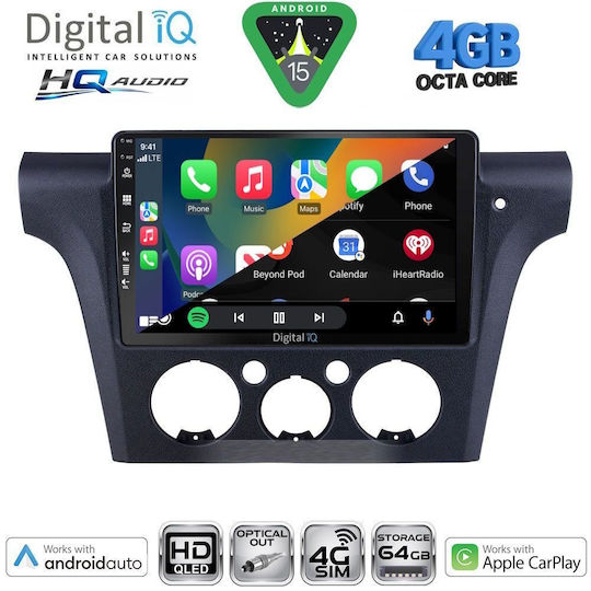 Digital IQ Автомобилна Аудио Система за Mitsubishi Outlander 2020-2022 (Bluetooth/USB/Вграден Wi-Fi /GPS/Apple CarPlay/Android Auto) с Touch Screen 10"