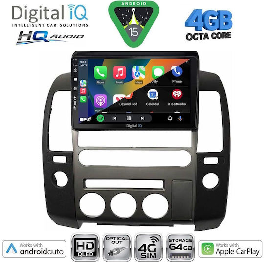 Digital IQ Ηχοσύστημα Αυτοκινήτου για Nissan Navara 2006-2011 (Bluetooth/USB/WiFi/GPS/Apple-Carplay/Android-Auto) με Οθόνη Αφής 9"