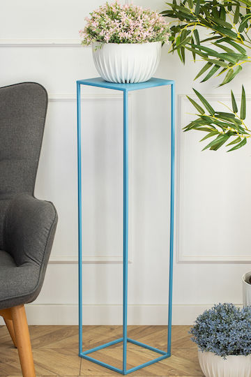 HowHomely Metal Blue Plant Stand 24x24x100cm