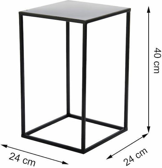 HowHomely Suport Pentru Plante Negru 24x24x40cm