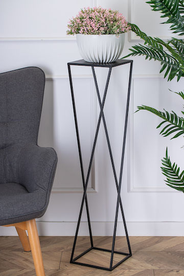 HowHomely Suport Pentru Plante Negru 24x24x100cm