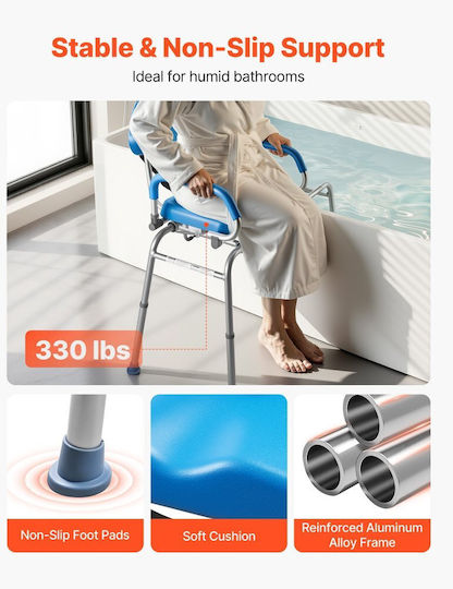 Vevor Toilet Chair with Backrest YDSYGZYTLSLKQ2ETA001V0