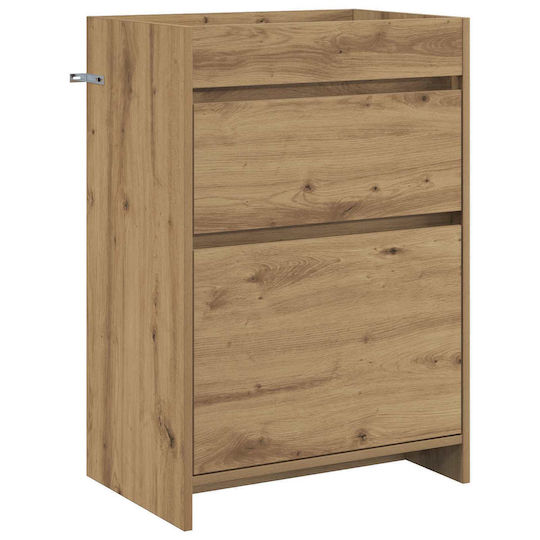 vidaXL Vanity Unit with Sink M61xD40xH84.5cm Oak