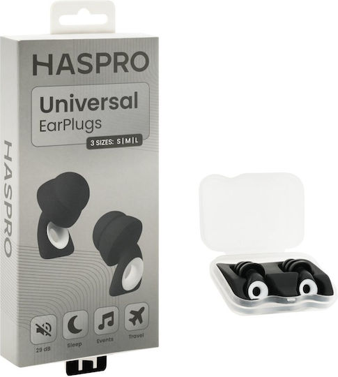 Haspro Силиконови Отоапишки в Черен Цвят 2 Броя