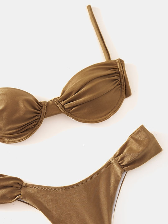 Set Bikini Cu Burete Maro Mărimea S Maro