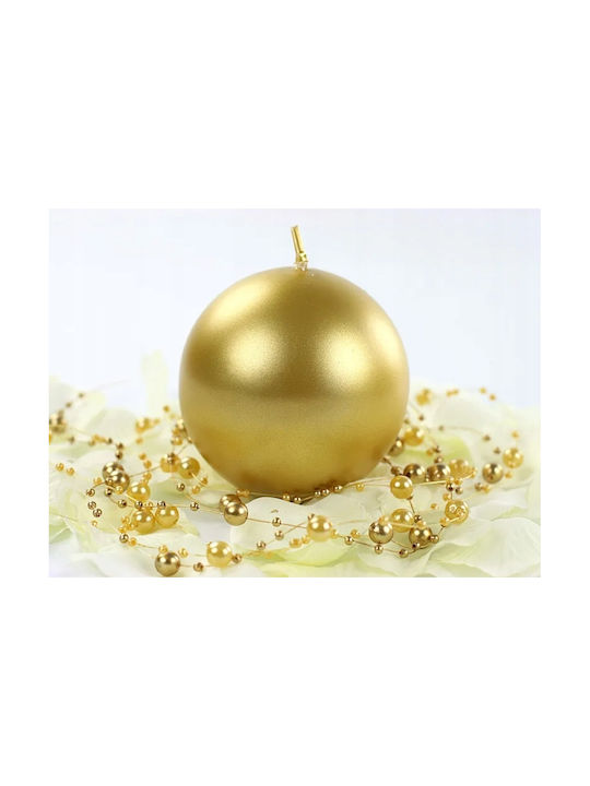PartyDeco Decorative Gold Ball Candle