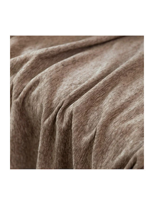 My Home Luxury Four-Seater Sofa Throw Jacquard 180x320cm Brown
