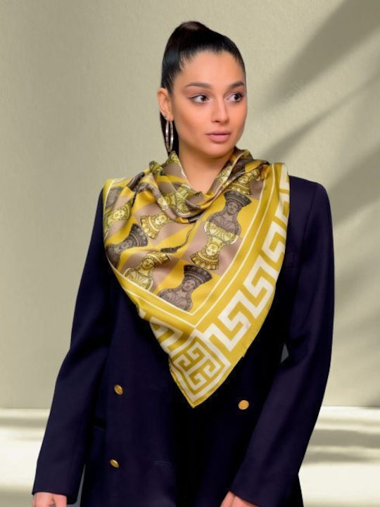 Kalfas Luxury Silk Ολομέταξο Γυναικείο Μεταξωτό Φουλάρι Μαύρο