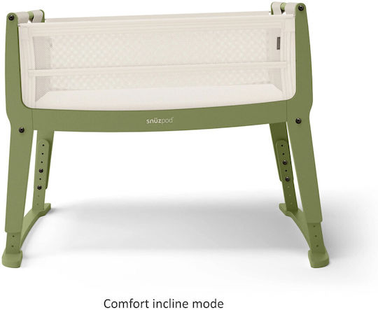 Snuz Babywiege Snuzpod Studio mit Matratze und Rädern Grün
