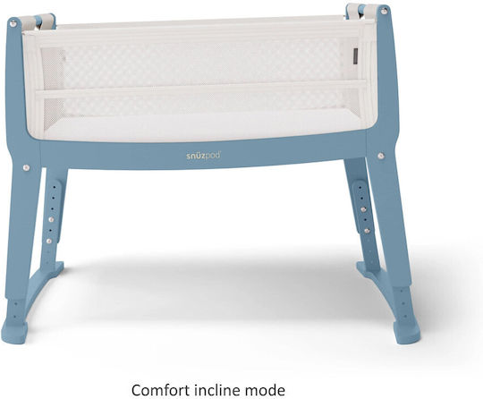 Snuz Babywiege Snuzpod Studio mit Matratze und Rädern Blau