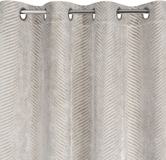 Eurofirany Σετ Lussi Συσκότισης με Τρουκς Light Beige 140x250εκ.