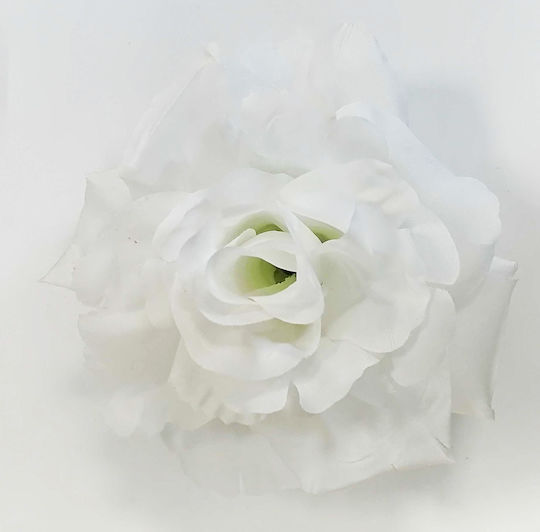 Artificial White Rose Flower Head Decorative