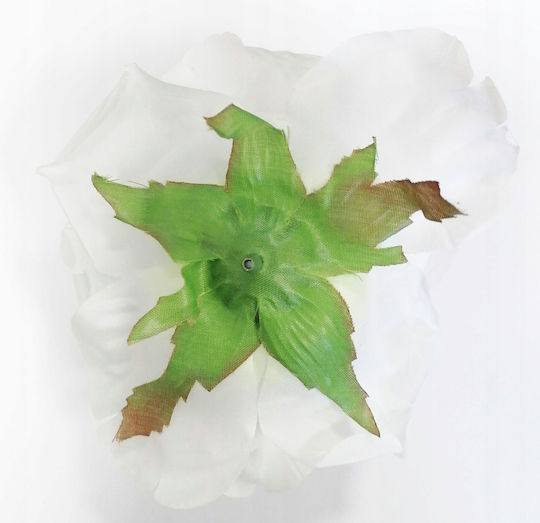 Artificial White Rose Flower Head Decorative