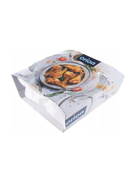 Orion Round Heat-Resistant Cookware Glass with Lid 24x20x10cm