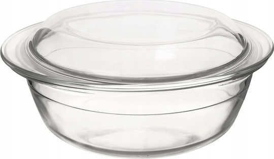 Orion Rundes Hitzebeständiges Kochgeschirr Glas mit Deckel 24x20x10cm