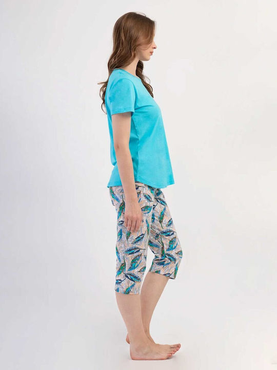 Vienetta Secret Sommerliches Damen-Pyjama-Set Mint