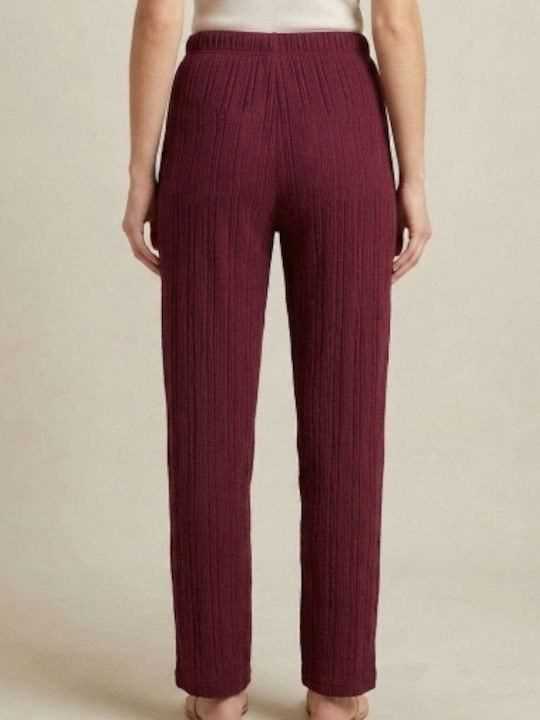 Prive Underwear Sommer Baumwollhose für Damen Pyjamas Burgundisch