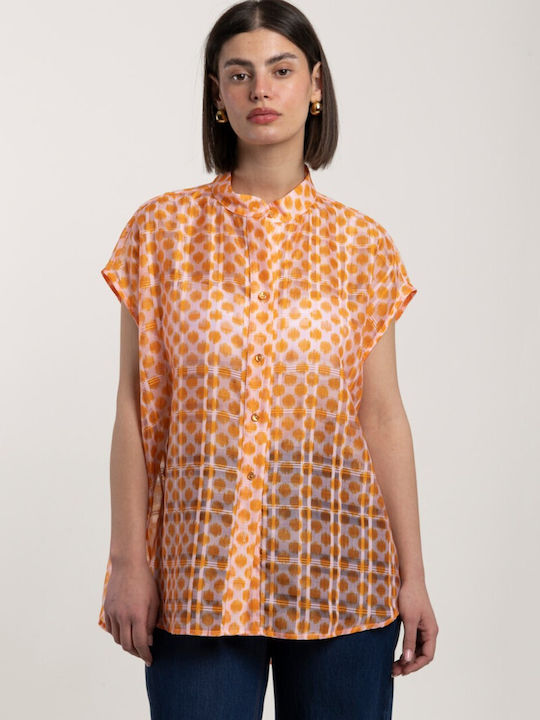 Short Sleeve Women's Shirt Orange