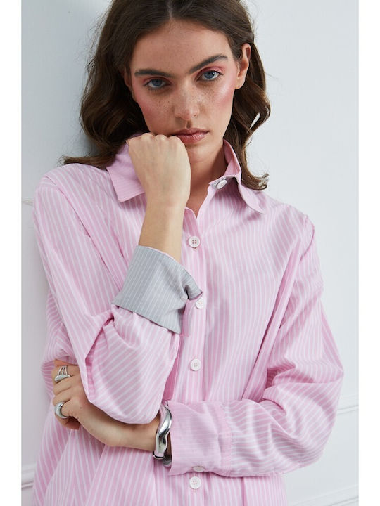 Women's Pink Striped Shirt