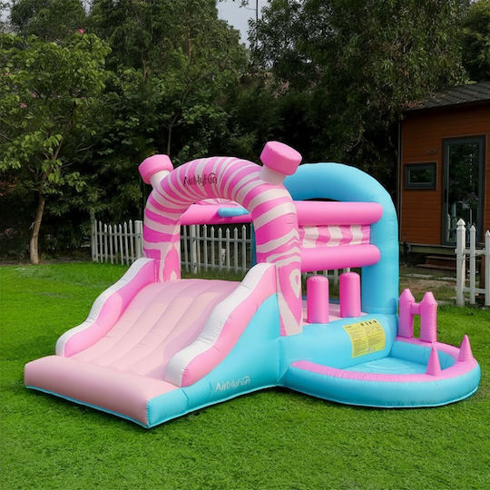 Homeone Φουσκωτό Candy Castle Κάστρο με Τραμπολίνο & Τσουλήθρα για 3-8 Ετών
