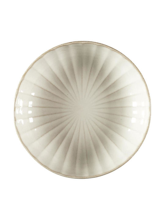 HowHomely Farfurie Adâncă Ceramică Bej Cu Diametru 20cm