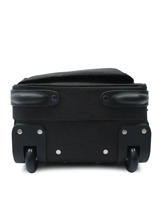 RCM Cabin Fabric Travel Suitcase Black Height 40cm