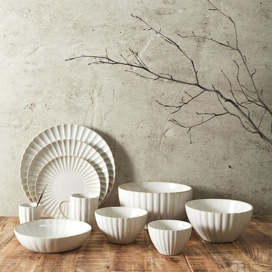 HowHomely Farfurie Adâncă Ceramică Bej Cu Diametru 20cm