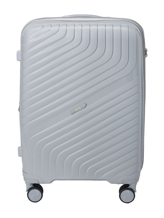 RCM Medium Hard Silver Suitcase 67cm Height