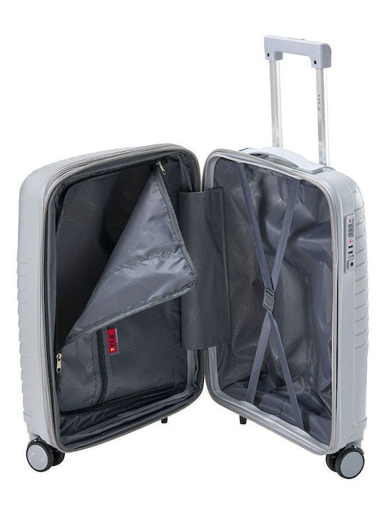 RCM RCM Kabinenkoffer Hart Silber Höhe 55cm