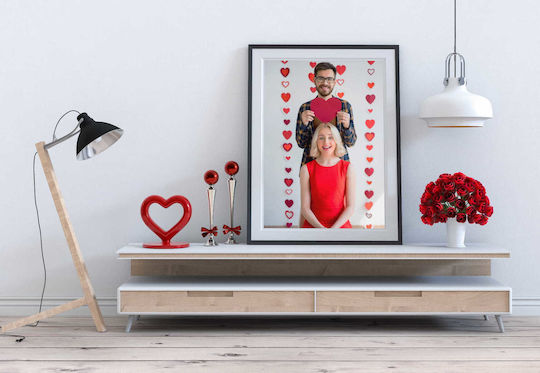 BD art Hölzener Fotorahmen mit Weißem Rahmen