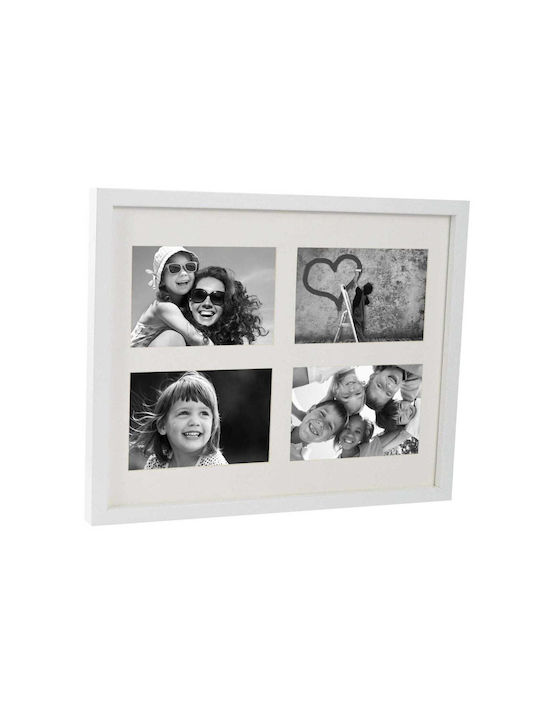 BD art Hölzener Fotorahmen mit Weißem Rahmen