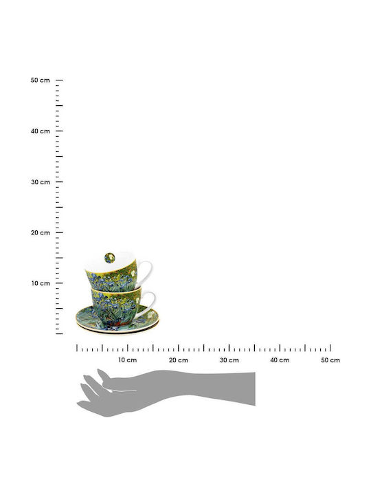 Set Tassen Kaffee aus Porzellan 250ml 2 Stück
