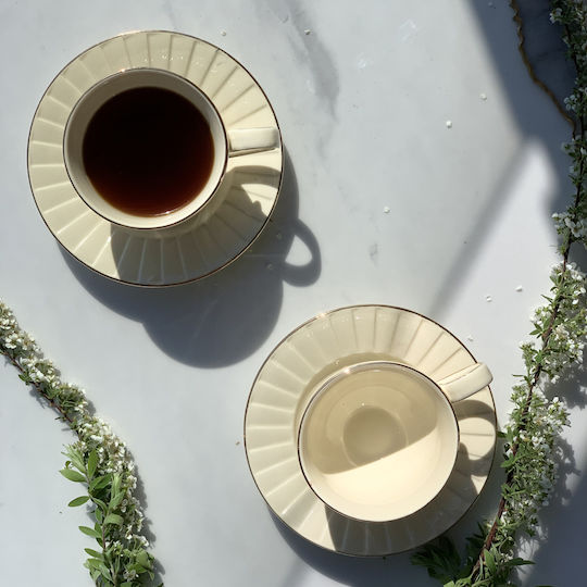 Set Cesti Espresso Din Porțelan Alb 2 Bucăți
