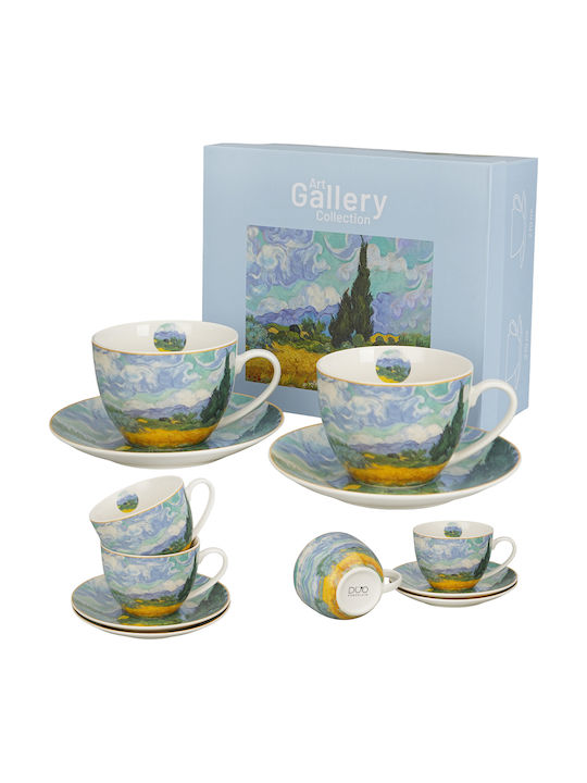 Set Tassen Kaffee aus Porzellan 270ml 2Stücke