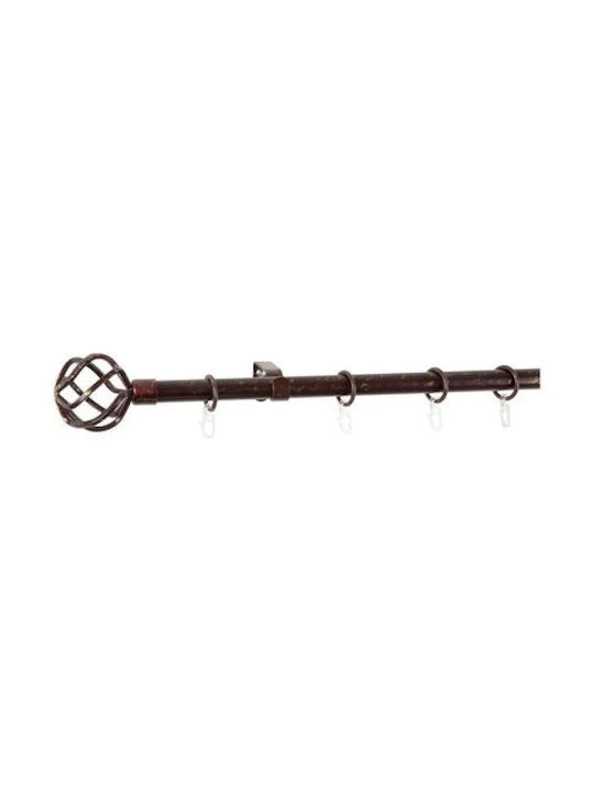 Gardinia Bară Pliabilă Metalică Pentru Perdele Single 110-200 cm Maro-Auriu