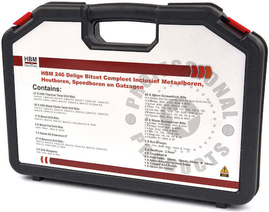 HBM Machines Set 246 Burghie În Trepte Fender HSS De Titan Cu Cap De Foraj Hexagon Pentru Lemn Metal Materiale De Construcție Sticlă Și Gresie