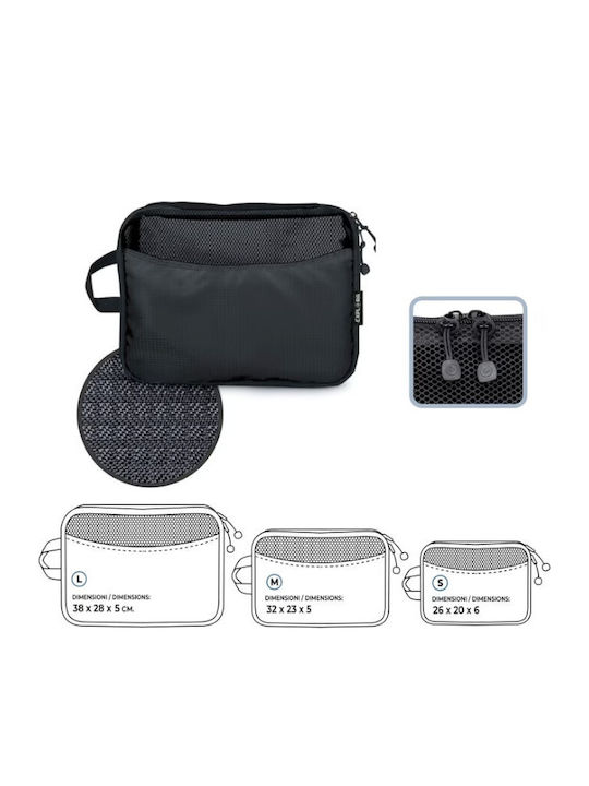 Organizator De Călătorie Neseser Lebez Explora Set 3 Piese Negru